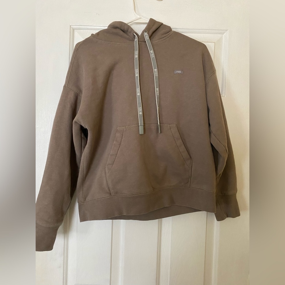 FIGS brown hoodie size small, smoke free household